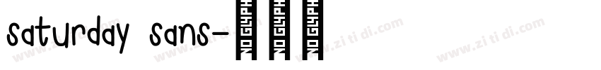 saturday sans字体转换